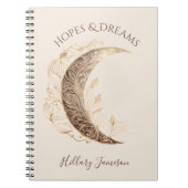 BOHO Moon Hopes & Dreams Inspirational Notitieboek (Voorkant)