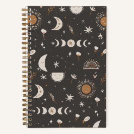 Boho Moon Journal | Zwart en goud Notitieboek