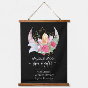 Boho Moon Kristallen Veren Bloemen Hangend Wandkleed