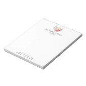 Boho Moon Kristallen Veren Bloemen Horizontaal Notitieblok (Linkerzijde)