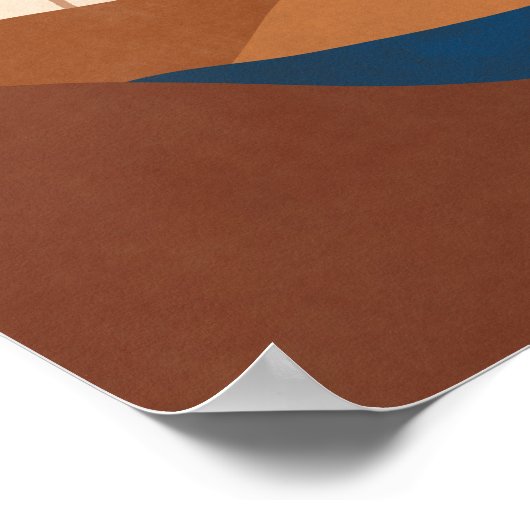 Boho Moon Landscape Abstract Earth Tones Poster (Hoek)