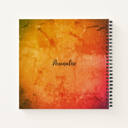 Boho Moon Magic Oranje Persoonlijk Dagboek Notitieboek (Achterkant)