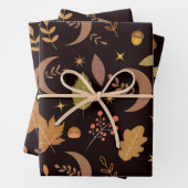 Boho Moon met najaarblad Inpakpapier Vel (In situ)