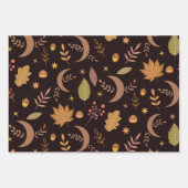 Boho Moon met najaarblad Inpakpapier Vel (Voorkant)