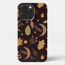 Boho Moon met najaarblad iPhone 13 Pro Hoesje