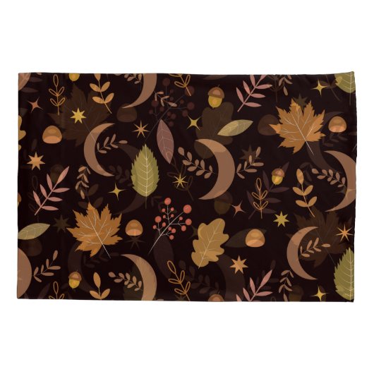 Boho Moon met najaarblad Kussensloop (Achterkant)