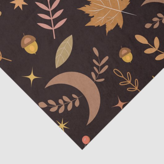 Boho Moon met najaarblad Tissuepapier (Detail)