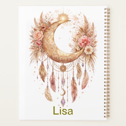 Boho Moon Mystical Vibe Planner (Achterkant)