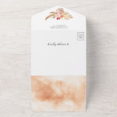 Boho Moon Palm Earthy Floral Pampas Baby shower All In One Uitnodiging (Buitenkant)