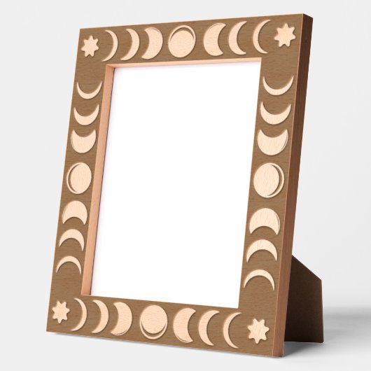 Boho Moon Phase Celestial Engraved Frame Gegraveerde Lijstjes (Links)