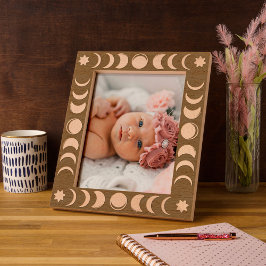 Boho Moon Phase Celestial Engraved Frame Gegraveerde Lijstjes
