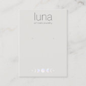 Boho Moon Phase Earring Display Holder Visitekaartje (Voorkant)