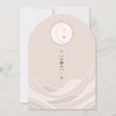 Boho Moon Star Sla de datum Arch foto bruiloft op Kaart (Achterkant)