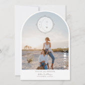 Boho Moon Star Sla de datum Arch foto bruiloft op Kaart (Voorkant)