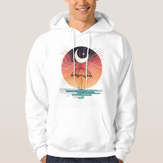 Boho Moon & Starry Rain Hoodie (Voorkant)