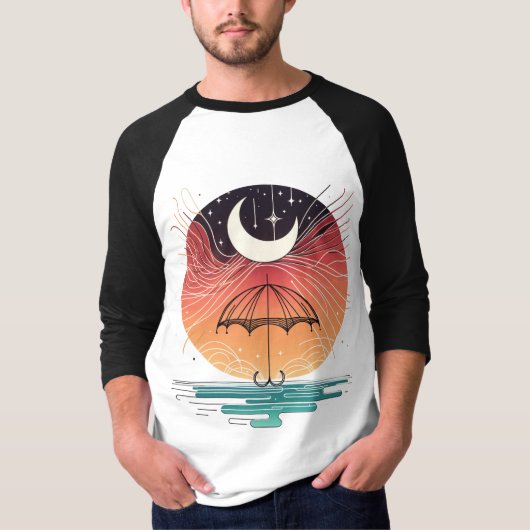 Boho Moon & Starry Rain T-shirt (Voorkant)