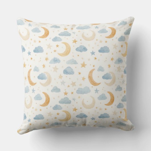 Boho Moon Stars Cloud Kids Kussen (Achterkant)