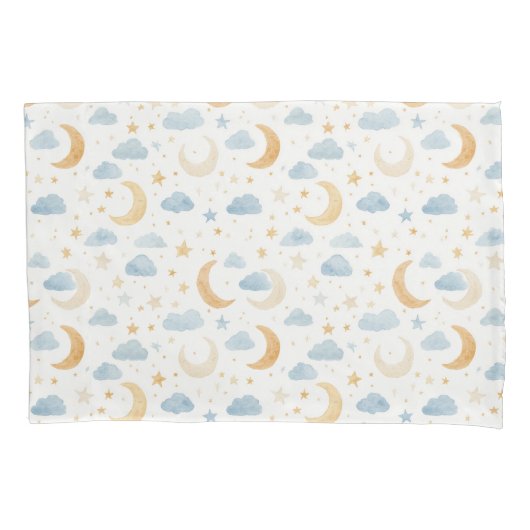 Boho Moon Stars Cloud Kids Kussensloop (Voorkant-Links)