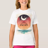 Boho Moon & Stars Dreamy Line T-shirt Design (Voorkant)