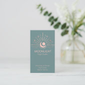 Boho Moon Stars Yoga Studio Visitekaartje (Staand voorkant)