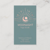 Boho Moon Stars Yoga Studio Visitekaartje (Voorkant)