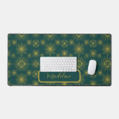 Boho Moon Stars Zon Blauwgroen groen patroon Bureaumat (Keyboard & Muis)