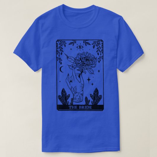 Boho Moon Zuster Bride Tarot Card Witch Hand H T-shirt (Design voorkant)