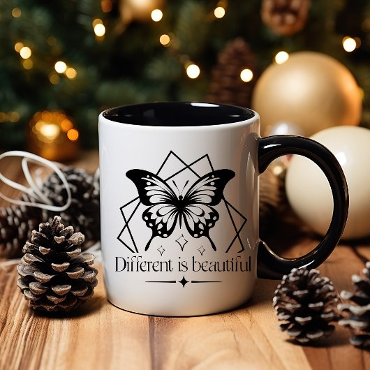 Boho Moon zwart-wit positieve bevestiging Mok