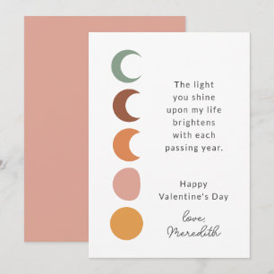Boho Moons Inspirational Saying Valentine Card Feestdagenkaart