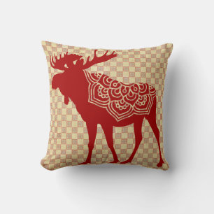 Boho Moose Silhouette Kussen