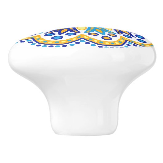 Boho Moroccan Design Keramische Knop (Zijkant)