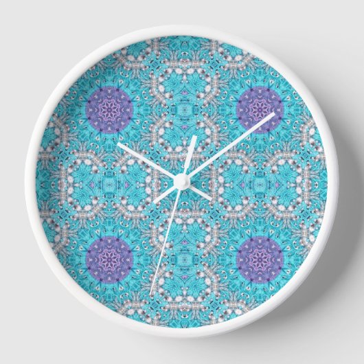 Boho Moroccan Embroidery turquoise blue bohemen (Voorkant)