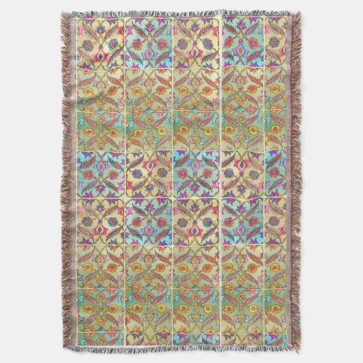 Boho Moroccan Style Throw Deken (Voorkant Verticaal)