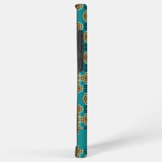 Boho Moroccan Tile Blue and Gold Samsung Galaxy Hoesje (Rechterkant)