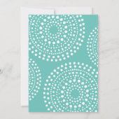 Boho Mosaic Tribal Birthday Aqua Kaart (Achterkant)
