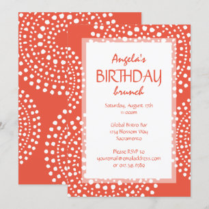 Boho Mosaic Tribal Birthday Oranje Kaart
