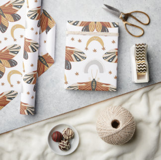 Boho Moth Cadeaupapier