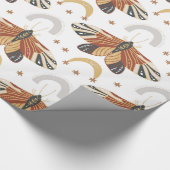 Boho Moth Cadeaupapier (Hoek)