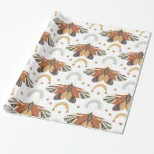 Boho Moth Cadeaupapier (Uitgerold)