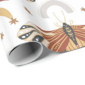 Boho Moth Cadeaupapier (Rol Hoek)