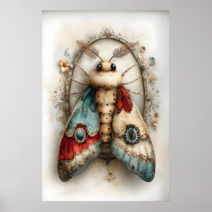 Boho Motief Print, Vlinder Lente Printbare Muur Poster