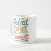 Boho Motivatie Pastel Survivor Gift Koffiemok (Voorkant links)