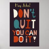 Boho Motivatie Poster Niet stoppen Je kunt het doe (Voorkant)