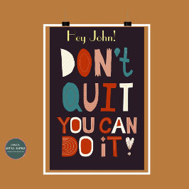 Boho Motivatie Poster Niet stoppen Je kunt het doe