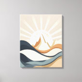 "Boho Mountain Abstracte landschapskunst Print (Voorkant)