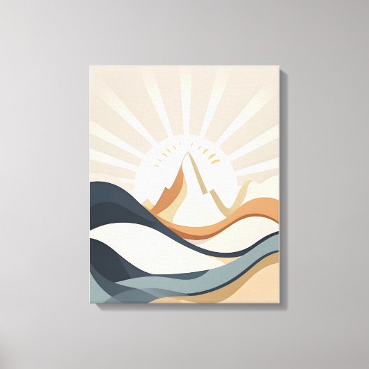 "Boho Mountain Abstracte landschapskunst Print (Voorkant)