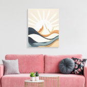 "Boho Mountain Abstracte landschapskunst Print (Insitu (Woonkamer))