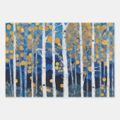 Boho Mountain Aspen boomscène Inpakpapier Vel (Voorkant 2)