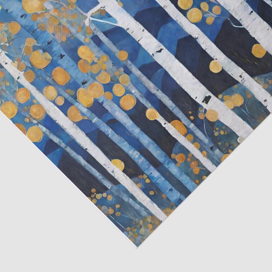 Boho Mountain Aspen boomscène Tissuepapier (Detail)