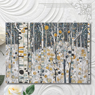 Boho Mountain Aspen boomscène Tissuepapier